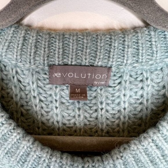 Womens Evolution By Cyrus Cable Knit Sweater Medium Balloon Sleeve, NWOT - Picture 3 of 6